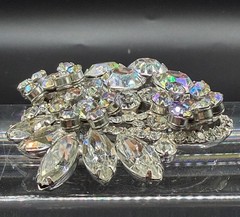 Juliana Brooch Vintage DeLizza & Elster Large Size Aurora Borealis Rhinestone