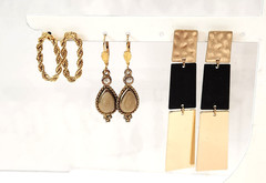 Vintage Gold Tone Pierced Earrings 80’s/90’s Good Quality Lot of 12