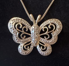 VTG 1990’s/2000’s VERMEIL BUTTERFLY NECKLACE – FINE JEWELRY 925