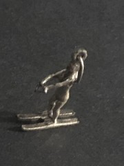 VTG Beau 925 Sterling Silver Water Ski Woman Necklace Pendant/Bracelet Charm