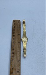 Vintage Seiko Women’s Quartz Watch Gold Tone Textured 1400-7389 7″