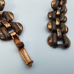 Vintage Copper Link Bracelet Mid-Century Modern Brutalist Boho Statement