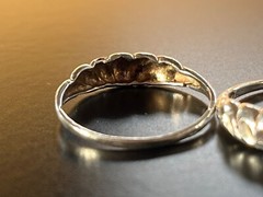 VTG Lot of 2 Handcrafted 925 Silver Stackable Rings Approx Size 7 Detailed 2.27G