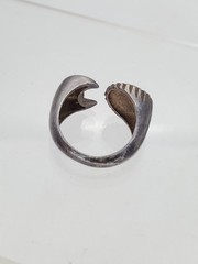 Vintage Sterling Celestial Ring Sun Moon Ring Sterling Silver 925 Sz 6 Wrap Ring