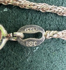 Vintage 7″ 925 Italian ISC sterling silver bracelet w/large puffed heart — A