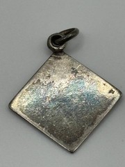 Antique Silver Green Enamel Clover Lucky Star Good Luck Charm Pendant