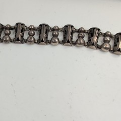 Vintage Taxco Mexico 925 Sterling Silver Modernist Bead Panel Bracelet 40g