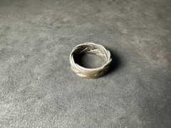 3.93g Vintage Sterling Silver 925 Braided Band Ring Boho Stackable M Size 4.5
