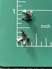 Vintage Bird Figural Silver Tone Metal Stud Earrings