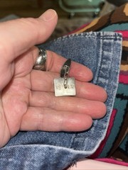 18 Kt 925 Sterling PERU Cufflink Or Pendant