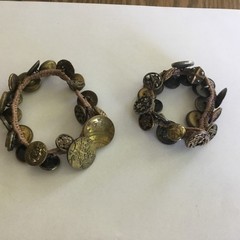 ANTIQUE BUTTON Bracelets European , West Germany, Czech. Circa 1900 2 BRACELETS
