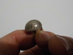 Vintage Earrings MARKED SILVER Screwback Jewelry Etched Dome Button 6 Grams