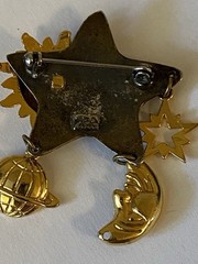 Vintage DURI Sun Moon Stars Lapel Pin Brooch – Silver & Gold Tone