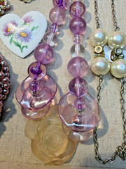 Used and Vintage Pink Spring Mix Jewelry Clearance Nice!