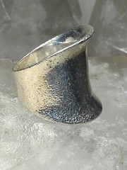 Cigar Band ring signed MMA knuckle band size 6 sterling silver women girls