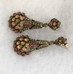 LaVintage La Vintage Multi Color Crystal 2″ Length Drop Dangle Earrings