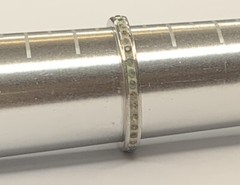 Vintage Sterling 925 Eternity Wedding Band Channel Set CZ Elegant Ring SZ 7.5