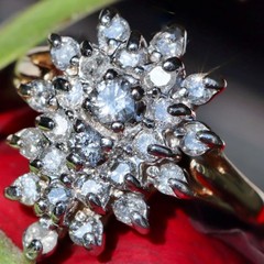 10k yellow gold ring 1.00ct natural diamond size 6.5 handmade 4.65gr Gab130