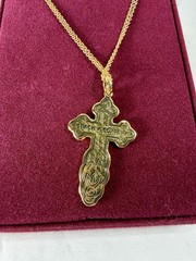 CAMROSE & KROSS JACQUELINE Bouvier KENNEDY SAVE & PROTECT CROSS NECKLACE NIB COA