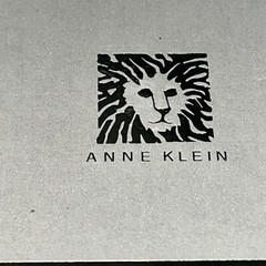 Vintage Signed Anna Klein Purple Enamel AB Rhinestone Flower Brooch Pin In Box