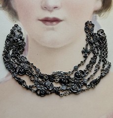 Impressive Antique Peruzzi 800 Silver 60” Muff Chain Grotesques & Fleur de Lis