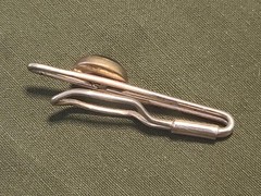 Vintage Sailboat Tie Clip Bar Intaglio Reverse Painted Boat Nautical 1940s 1950s