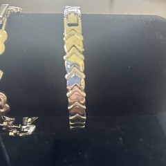 Lot Of 4 Four Vintage Avon Silver Plated Tennis Bracelets Easy Close Hearts CZ