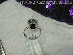 ONYX high domed STERLING SILVER 0.925 ESTATE COCKTAIL BAND RING size 10