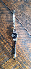 VTG Silver Tone Rhinestone Cocktail Wrist Watch Bracelet NIB