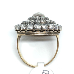 Vintage Stunning 14k Yellow White Gold Halo Cocktail 4.61CT Diamond Ring Estate