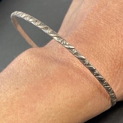 Sterling Silver Mexico Vintage Bangle Bracelet Estate Fine Jewelry Pre-owned
