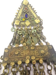 Vintage Yemeni Silver Necklace Hair Clip Tribal Antique Ethnic Jewelry Gift! Art