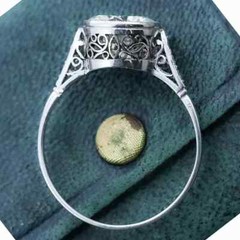Art Deco 3Ct Round Cut Lab Created Diamond Women’s Engagement 925 Silver Ring