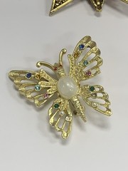 Vintage Brooch Pin Pendant Mixed Lot Some Marked Reed & Barton Spain Japan Art