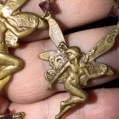 Kingston NY Necklace Nymph Fairy With Wings Plus One Earrings 20” Free Earring