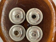 Vintage Baer & Wilde Kum-A-Part Blue Enamel Dress Studs Shirt Buttons Set of 4