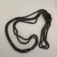 Vintage Mesh Chain Sautoir Necklace Long Flapper Statement Jewelry 24 inch