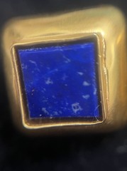 Vintage Lapis Lazuli Clip On Earrings Gold-Tone – 15 grams – Carlisle