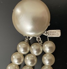 VTG Tammey Jewels Graduated Acrylic Faux Pearl 3strand Necklace Pearlescent NWOT