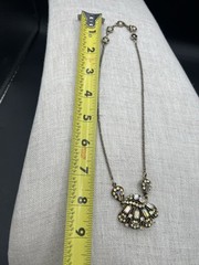 Hollycraft 1955 Necklace , AB Rhinestone Necklace 16” Adjustable