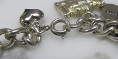 Vintage Sterling Silver Charm Bracelet w/ 11 Charms ~ 7″ ~ 49.8grams ~ 12-G836