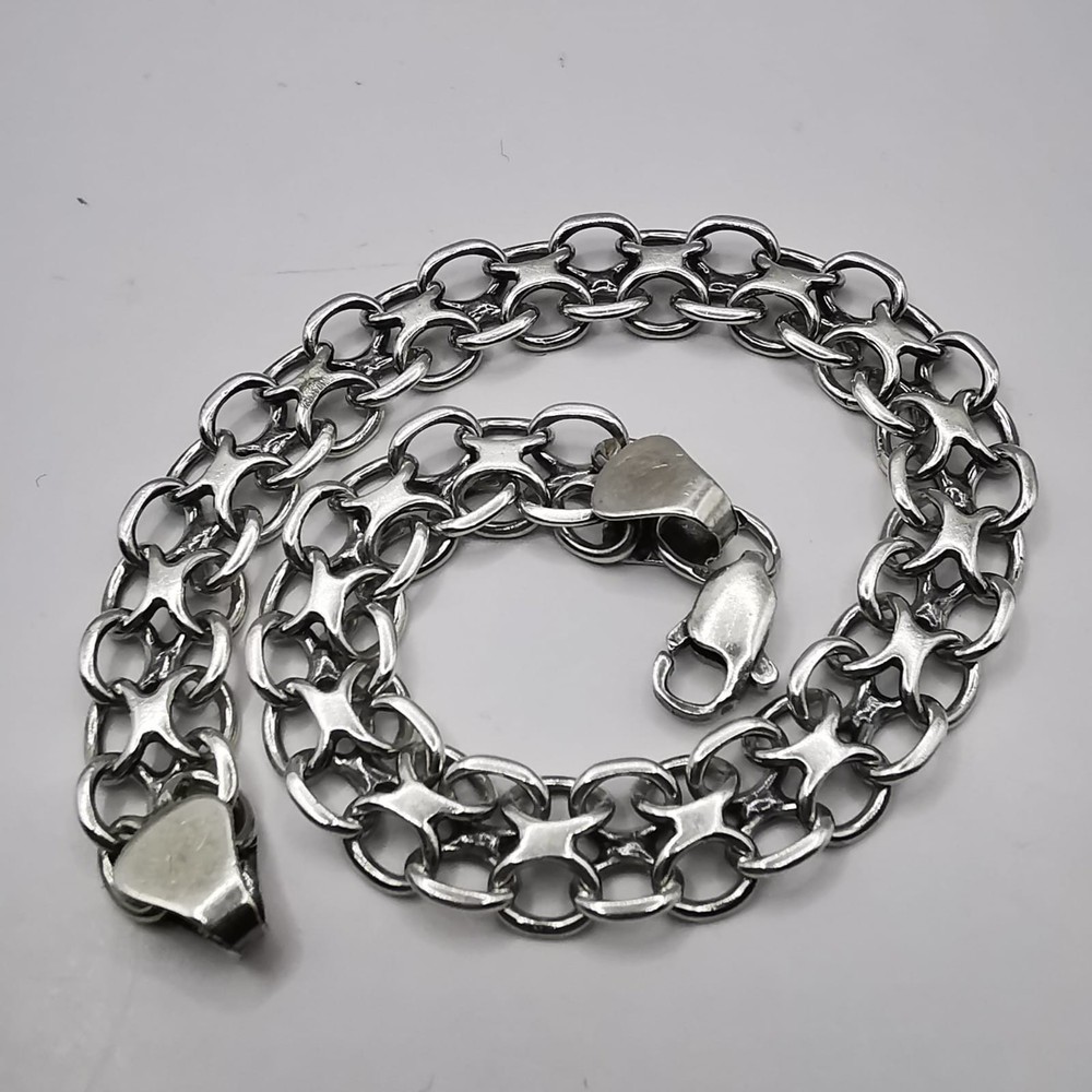 Vintage 925 Sterling Silver Bracelet – Handmade Signed Elegant Jewelry 11.25g