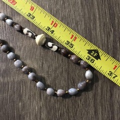 Vintage Long Beaded Necklace Multi-Strand Acrylic Seed Bone Look Bohemian Tribal