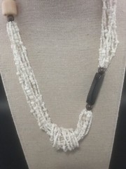 Unique RETIRED Silpada 925 Sterling Silver White Beaded Multi-strand Necklace