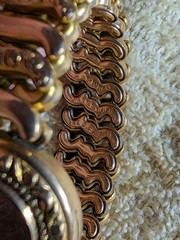 Antique D.F. Briggs CARMEN Sweetheart Expansion Bracelet Engraved Monogram