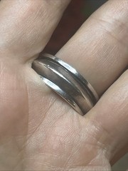 56. Vintage Modern Sterling Silver 925 Carinated Spinner Band Ring 10.2g, 10.25s