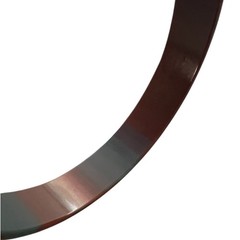 Vintage Retro Stackable Bangle, Brown, Maroon & Blue Plastic Resin Bracelet, 0.5