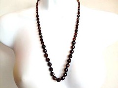 Hattie Carnegie GRADUATING TOPAZ AUSTRIAN CRYSTAL BEAD NECKLACE Vintage