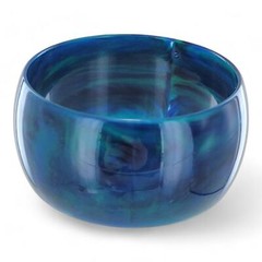 Italy Peacock Blue Green Wide Marbled Bangle Bracelet Ladies Standard Size