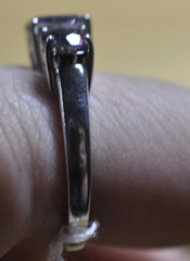Vintage Women’s Rainbow Quartz Sterling Silver Fashion 3 Stone Flush Ring Sz. 11